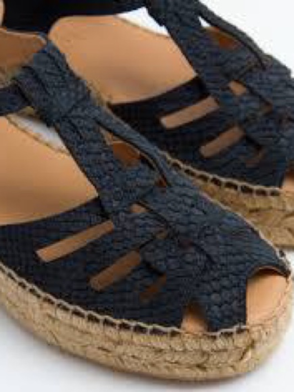 Naguisa Navy Espadrille Platform Sandals 40 / 9.5